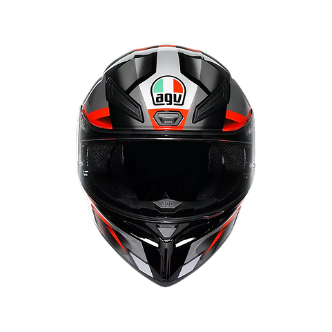 AGV K1 S HELMET - FASTLAP BLACK/GREY/RED (ISI & ECE2206)
