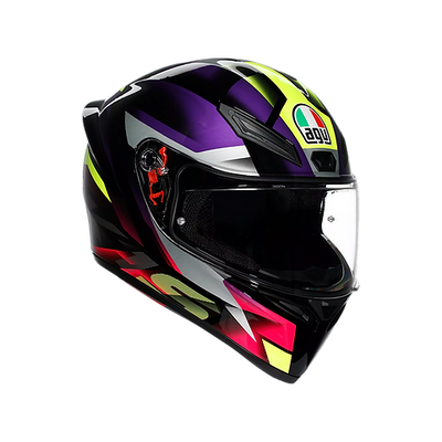 AGV K1 S HELMET - FASTLAP BLACK/PURPLE/PINK (ISI & ECE2206)