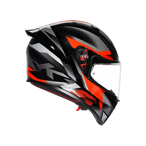 AGV K1 S HELMET - FASTLAP BLACK/GREY/RED (ISI & ECE2206)