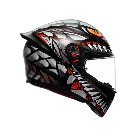 AGV K1 S HELMET - LYZARD BLACK/GREY/RED (ISI & ECE2206)