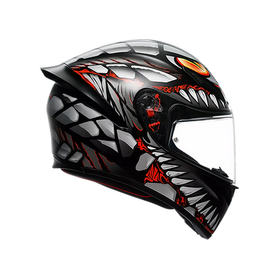 AGV K1 S HELMET - LYZARD BLACK/GREY/RED (ISI & ECE2206)