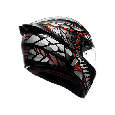AGV K1 S HELMET - LYZARD BLACK/GREY/RED (ISI & ECE2206)