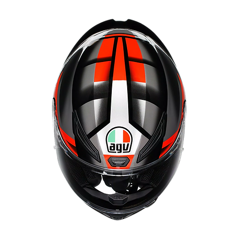 AGV K1 S HELMET - FASTLAP BLACK/GREY/RED (ISI & ECE2206)
