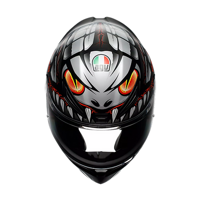AGV K1 S HELMET - LYZARD BLACK/GREY/RED (ISI & ECE2206)