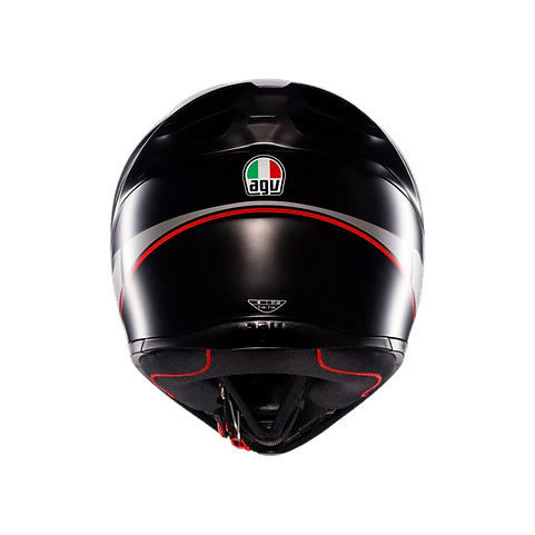 AGV K1 S HELMET - LAP MATT BLACK/GREY/RED (ISI & ECE2206)