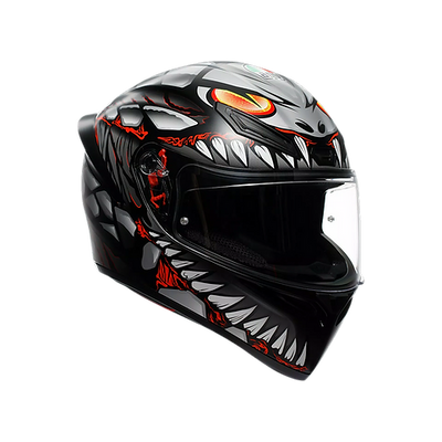 AGV K1 S HELMET - LYZARD BLACK/GREY/RED (ISI & ECE2206)