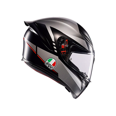 AGV K1 S HELMET - LAP MATT BLACK/GREY/RED (ISI & ECE2206)