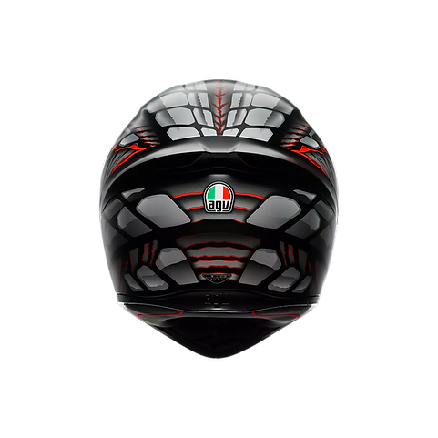 AGV K1 S HELMET - LYZARD BLACK/GREY/RED (ISI & ECE2206)