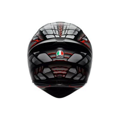 AGV K1 S HELMET - LYZARD BLACK/GREY/RED (ISI & ECE2206)