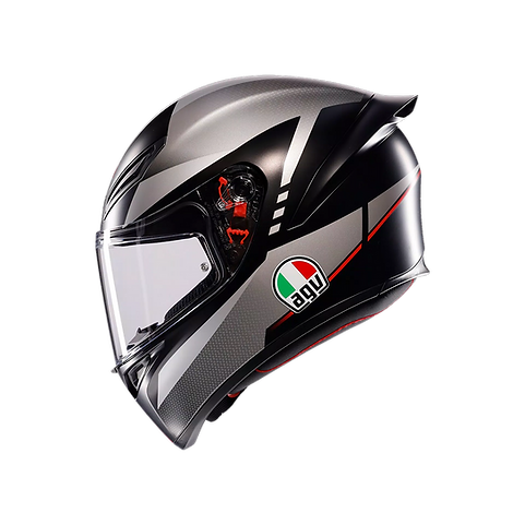 AGV K1 S HELMET - LAP MATT BLACK/GREY/RED (ISI & ECE2206)