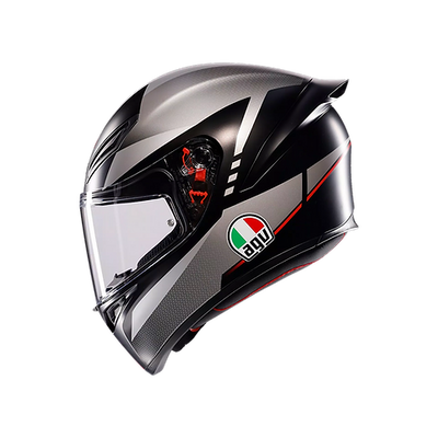 AGV K1 S HELMET - LAP MATT BLACK/GREY/RED (ISI & ECE2206)