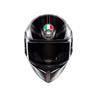 AGV K1 S HELMET - LAP MATT BLACK/GREY/RED (ISI & ECE2206)