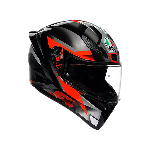 AGV K1 S HELMET - FASTLAP BLACK/GREY/RED (ISI & ECE2206)