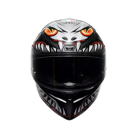 AGV K1 S HELMET - LYZARD BLACK/GREY/RED (ISI & ECE2206)