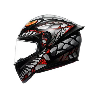 AGV K1 S HELMET - LYZARD BLACK/GREY/RED (ISI & ECE2206)